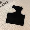 Irregular Pure Color Crop Top - Modakawa Modakawa